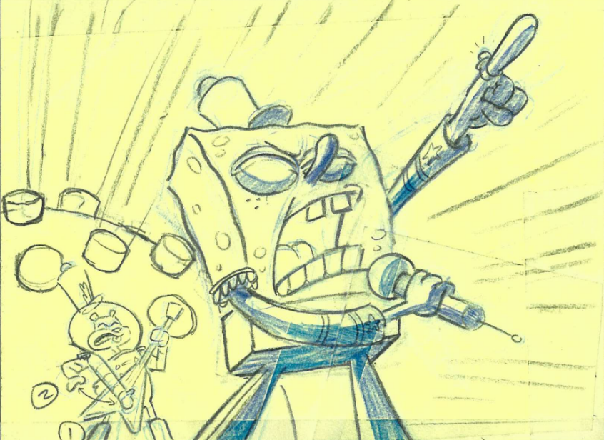 ArtofSpongebob's tweet photo. A drawing by C.H Greenblatt from "Band Geeks." https://t.co/2NwXYP0ehj