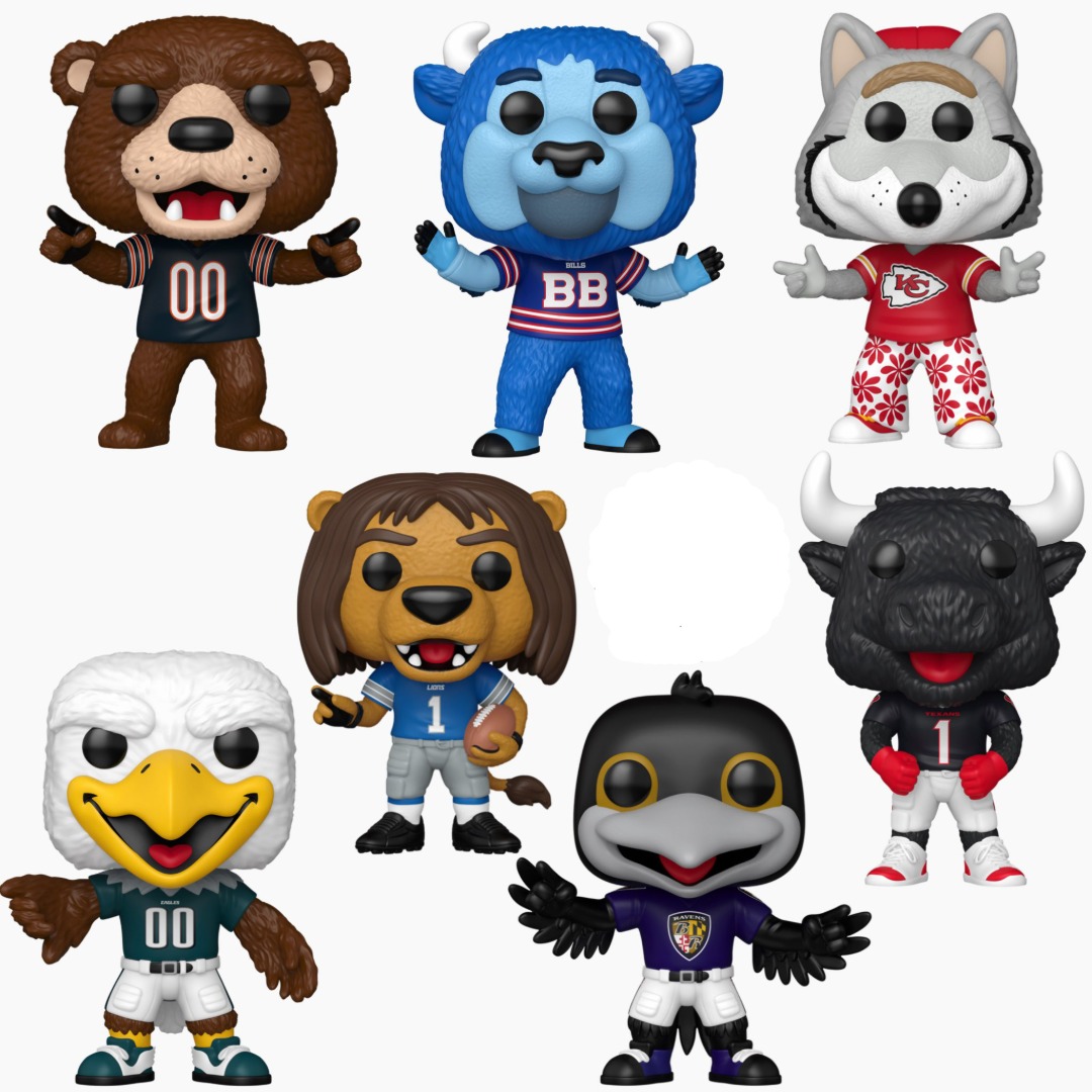 POPs_Today's tweet photo. First look at NFL Mascot POPs! available for pre-order Wednesday
- Staley Da Bear
- Billy Buffalo
- KC Wolf
- Swoop
- Roary
- Poe
- Toro
(Via @DisTrackers)
#NFL #Mascots #Sport #Funko #FunkoPop #Pop https://t.co/7WiZVZhv4Y