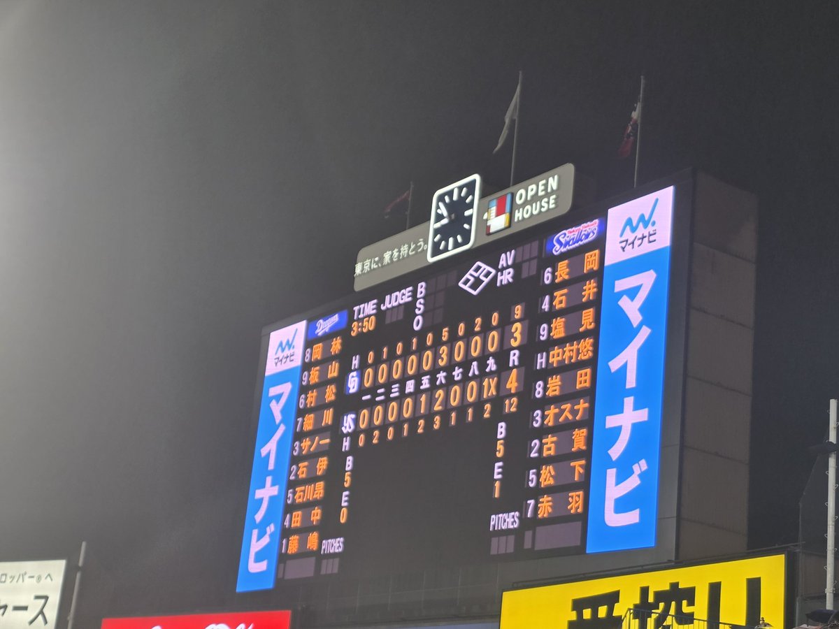 ayaswallows's tweet photo. 昨日の記録すわほー

 #swallows
 #明日も勝つぞ https://t.co/j1tYVFMXgi