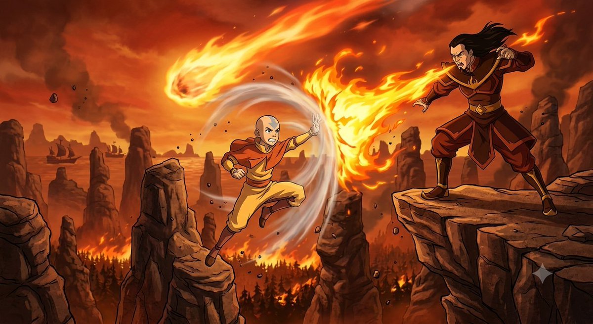 animetvu7um's tweet photo. 🔥 Hot take: Aang would've lost to Ozai without the Avatar State. Agree or disagree? 🤔❓ https://t.co/ETF9zCnlDG