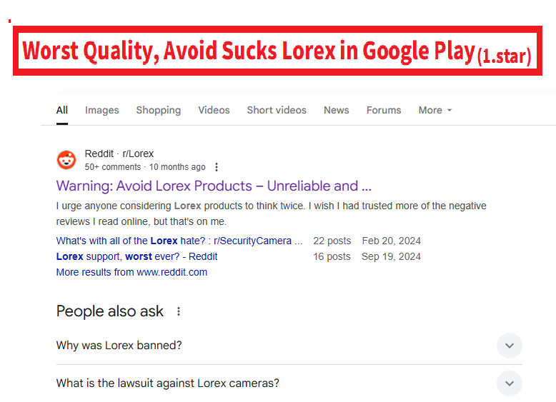lorexont's tweet photo. Bad Lorex in GooglePlay👎👎👎:  {veronica 18 June 2026 This error code I'm getting what is going on with this app Something went wrong with Lorex Classic m Lorex Classic closed because this app has a bug. Try u...provides a fix for this error.}🤦‍(Finally=>Wicked-Lorex)304.2.208 https://t.co/0CMa8dF7j8