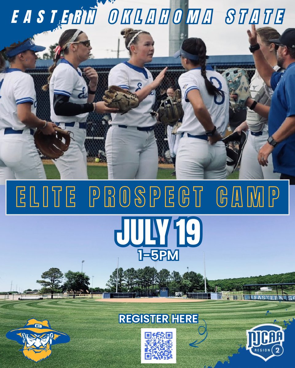 EOSC_Softball's tweet photo. 3 weeks out from camp. Spots are beginning to fill up- register today and come spend the afternoon with us. #RollNeers https://t.co/kqRhSfJJ6g