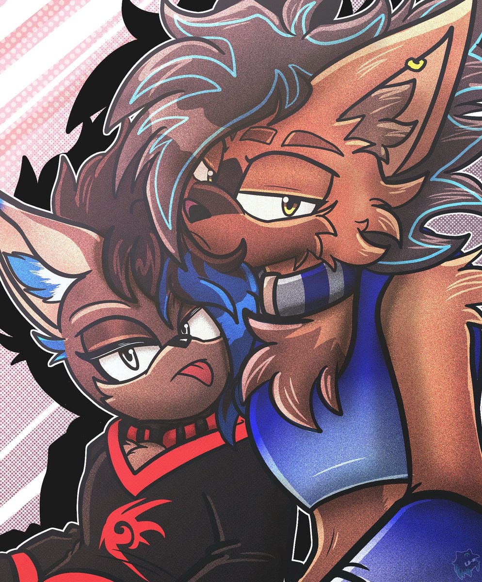 SChaos2500's tweet photo. ✨ Yoooo it's themmmm ✨| Amazing art I commisioned from @PAriane11 , give them a follow they delivered so well! | Ft @blukaria_ ! https://t.co/PPY9XI3eKt