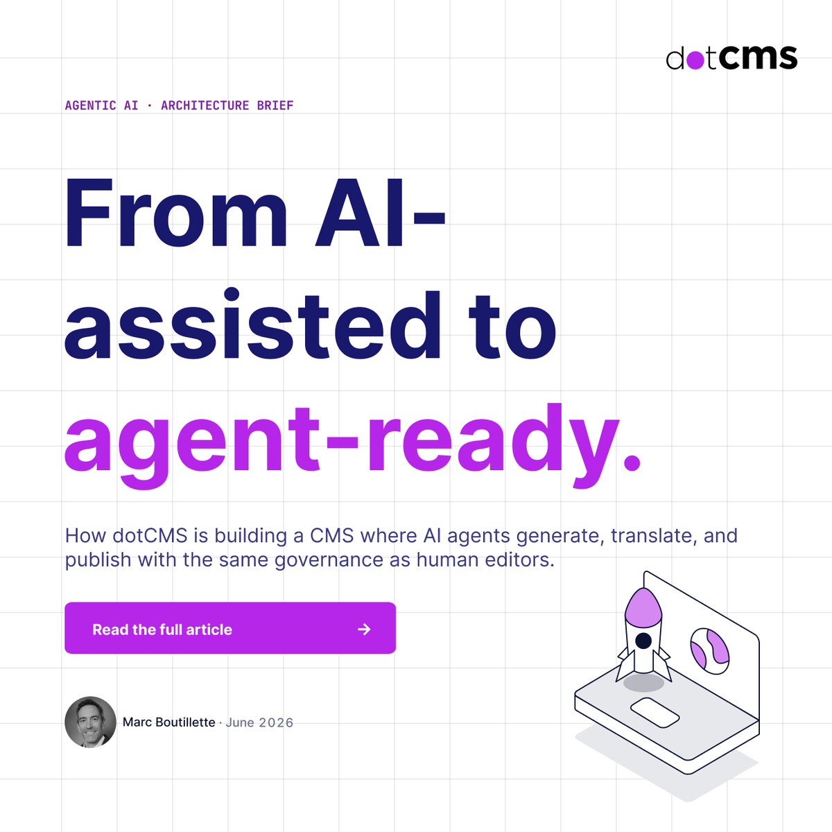 dotcms's tweet photo. According to a June 2025 Gartner press release, by 2028, 33% of enterprise software applications will include agentic AI, up from less than 1% in 2024. A separate Gartner forecast from August 2025 projects that task-specific AI agents will be in 40% of enterprise apps as early as 2026.

The organizations best positioned for this shift are not the ones with the most AI-enabled functions. They are the ones who build their content infrastructure for use by agents.

As a visual, headless CMS built for compliance-led enterprises, dotCMS AI philosophy is designed with a two-layer architecture where the same governed content, workflows, and APIs that power your editors are exactly what autonomous agents call. 

🟣 Read the full architecture brief: https://t.co/Yd081xBDvs