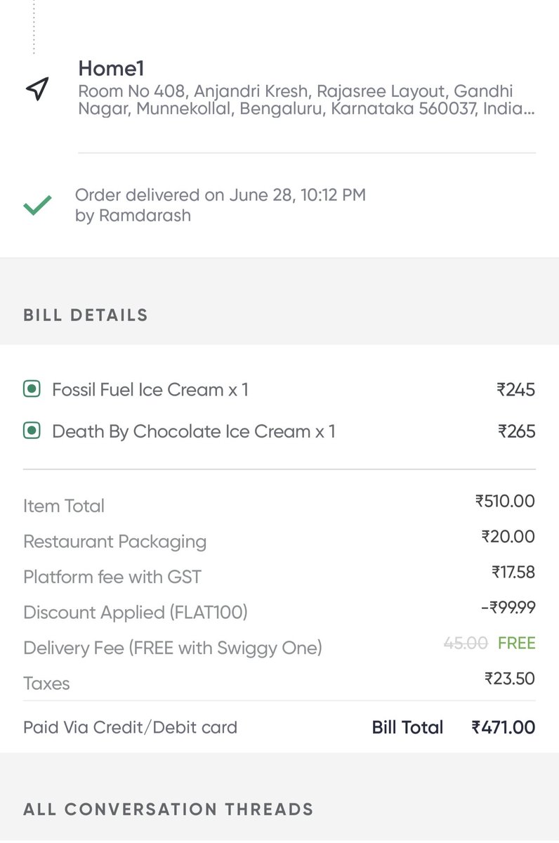 immani727's tweet photo. @SwiggyCares @SwiggyCares  Here's the Order Id- 41632386682362 https://t.co/xECTHXLQvV