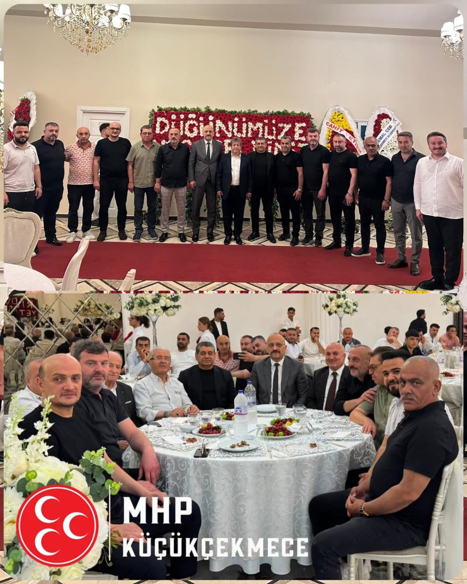 KCEKMECE_MHP's tweet photo. İlçe Başkanımız ve İlçe Yöneticilerimiz, Sn. Cahit YETİŞİR Bey'in torunu Sn. Emin YETİŞİR'in #düğün merasimine katılmışlardır. 

Kendilerine bir ömür #mutluluklar dileriz.

@MHP_Bilgi
@_MHPistanbul_

#MHPİstanbul 
#MHPKüçükçekmece https://t.co/XQA7f7jo9K