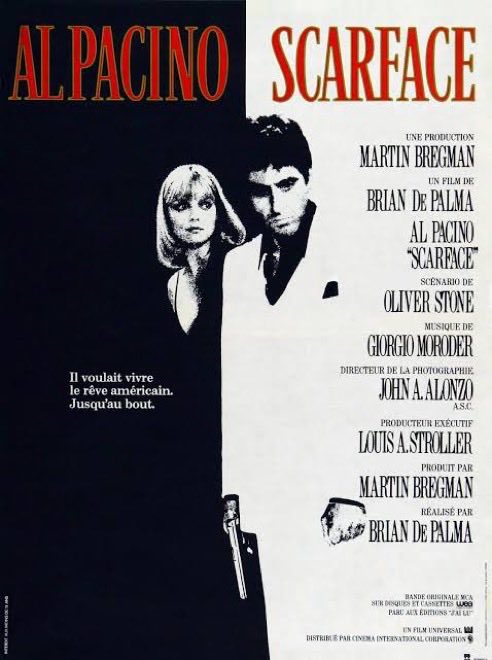 ChadWittman's tweet photo. I want to remake Scarface where nothing goes wrong, he scales his empire to the utmost success &amp; rides off into the sunset

am i crazy? https://t.co/tQw6QL76hM