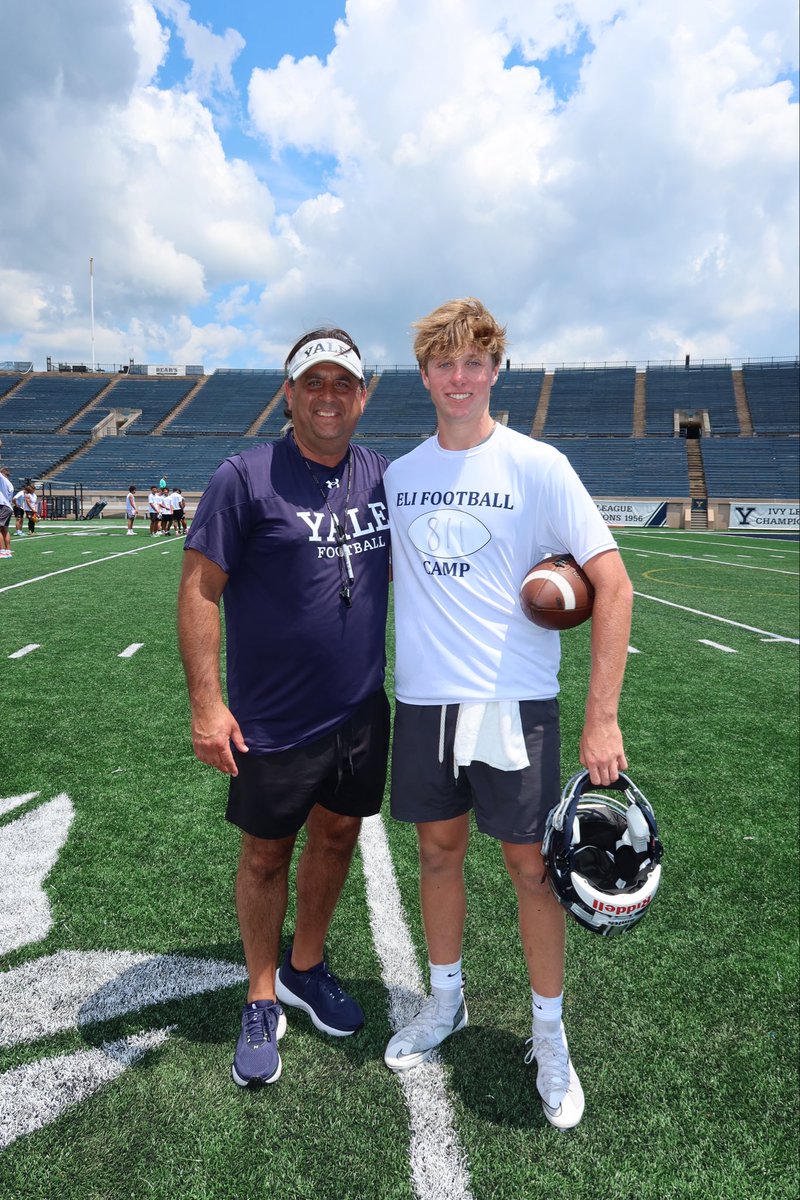 peytonsmith28's tweet photo. Thank you @yalefootball. I enjoyed competing at camp today. @CoachDDuggan @MalcolmLRollins @rtriplett41 @CoachBingham7 @Malik_Dear22 @case_cook @Coach_Brinson_ @wyattdalton4 @shayhodge3 @CoachOstrowsky https://t.co/u36CaVrwXM
