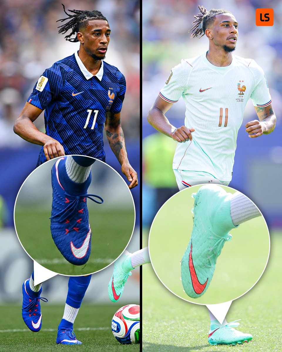 livescore's tweet photo. Still thinking about Michael Olise matching his boots with both of France’s kit during the group stages 🥶👟 https://t.co/OpzxZheXRp