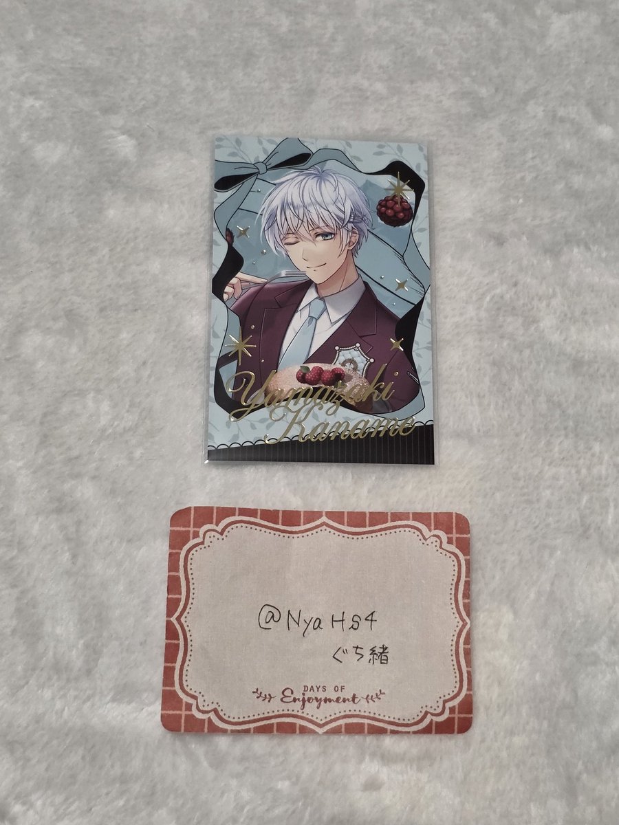 NyaHs4's tweet photo. 【交換】スタマイ アニメイトフェア フォトカ フォト風カード 箔押し 特典

譲 
ノーマル 夏目 ☆関 ☆神楽 京介 早乙女 瀬尾
レア カナメ 
特典 瀬尾

求
N 荒木田 服部＞桧山 日向
R 服部＞荒木田
特典 荒木田＞服部 桧山 日向

☆は荒木田 服部との交換
大阪手渡し、郵送 https://t.co/ODBQ1yUEbK