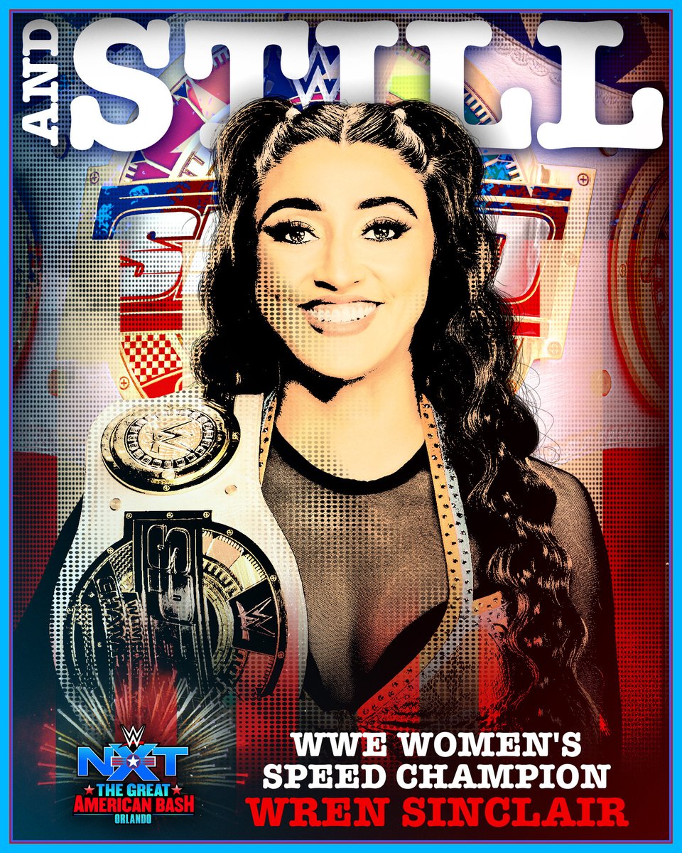 WWENXT's tweet photo. #ANDSTILL 💨

@WrenSinclairWWE RETAINS the Women's Speed Title at #NXTGAB! https://t.co/WvCmm9JHwg