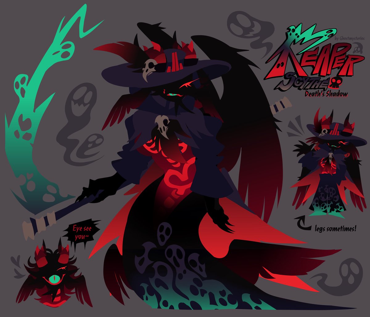 ghostmysterios's tweet photo. Very belated reaper scythe design. hi #phightingart https://t.co/xfvRsz6qhN