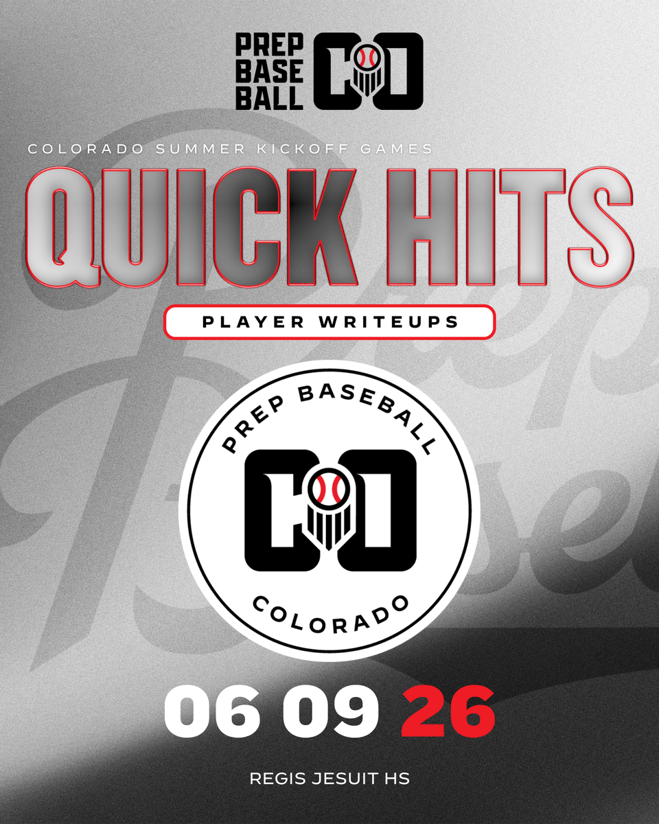 PrepBaseball_CO's tweet photo. 🏔️ 𝗖𝗢𝗟𝗢𝗥𝗔𝗗𝗢 𝗦𝗨𝗠𝗠𝗘𝗥 𝗞𝗜𝗖𝗞𝗢𝗙𝗙 𝗚𝗔𝗠𝗘𝗦: 𝗤𝗨𝗜𝗖𝗞 𝗛𝗜𝗧𝗦 ✍️

Full write-ups on some of the biggest winners from this year's Summer Kickoff Games at Regis Jesuit HS!

Full Story 🔗 : https://t.co/p8rPDqTkGt

@WagsPBR @CalebDameronPB @TristanMullis27 @Jordan_Reid23 @IsaacWatson2028 @DamarcoM85702 @AustinGraeber0 @braydenkotwica @GraysonSauer1 @KadenRoss_18 @cashcarpio25 @CGoszulak @kash_turnbow @JoshOrtman2027