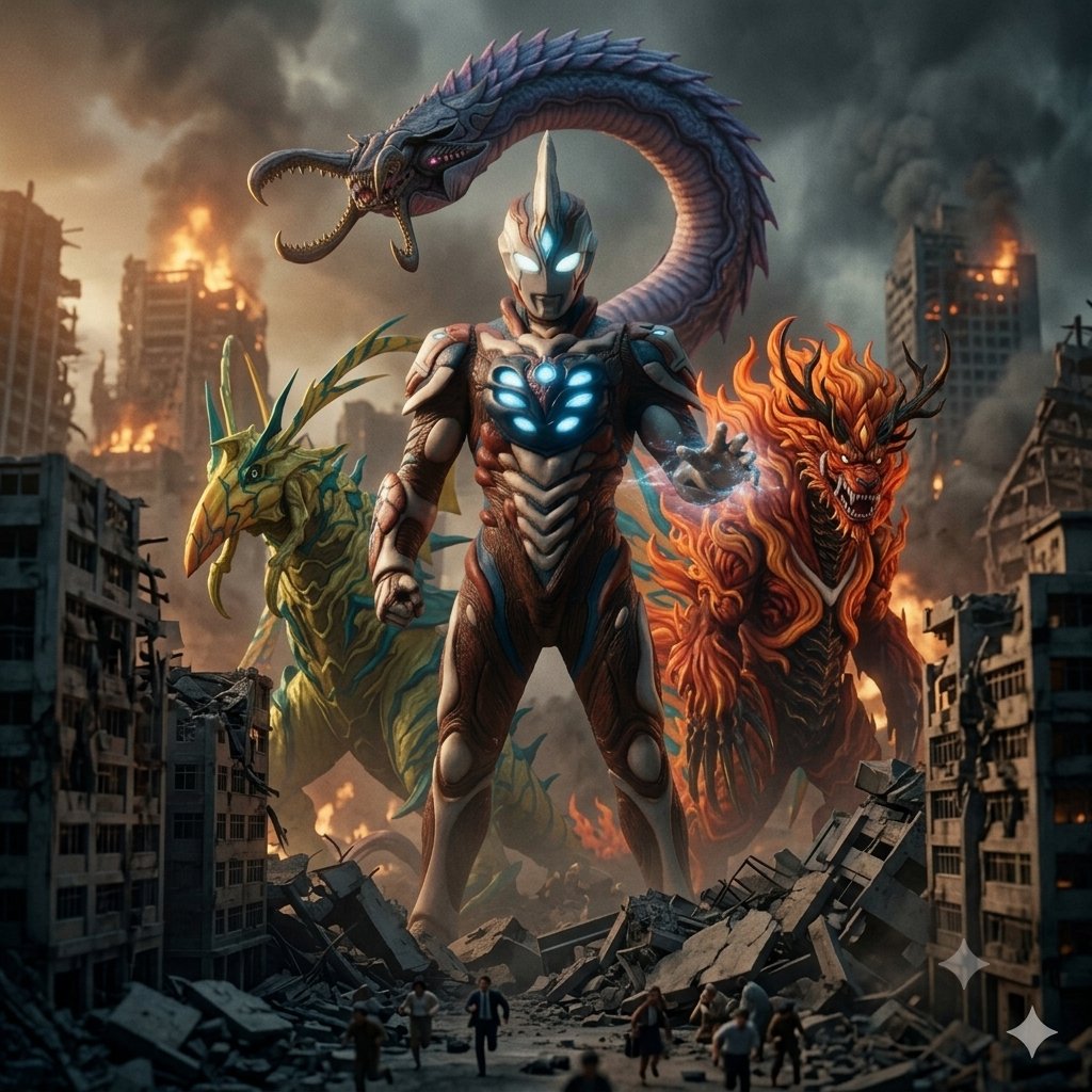 VictoriaIn23812's tweet photo. After his girlfriend was cucked by a foreign man. The main character goes to explore the unexpected universe that humans cannot reach. That created him become, #Ultraman Abyss, one who use the power of kaiju and gain the ability to control kaiju

#オリトラマン #oc #ウルトラマン https://t.co/BeKuH7AZqx