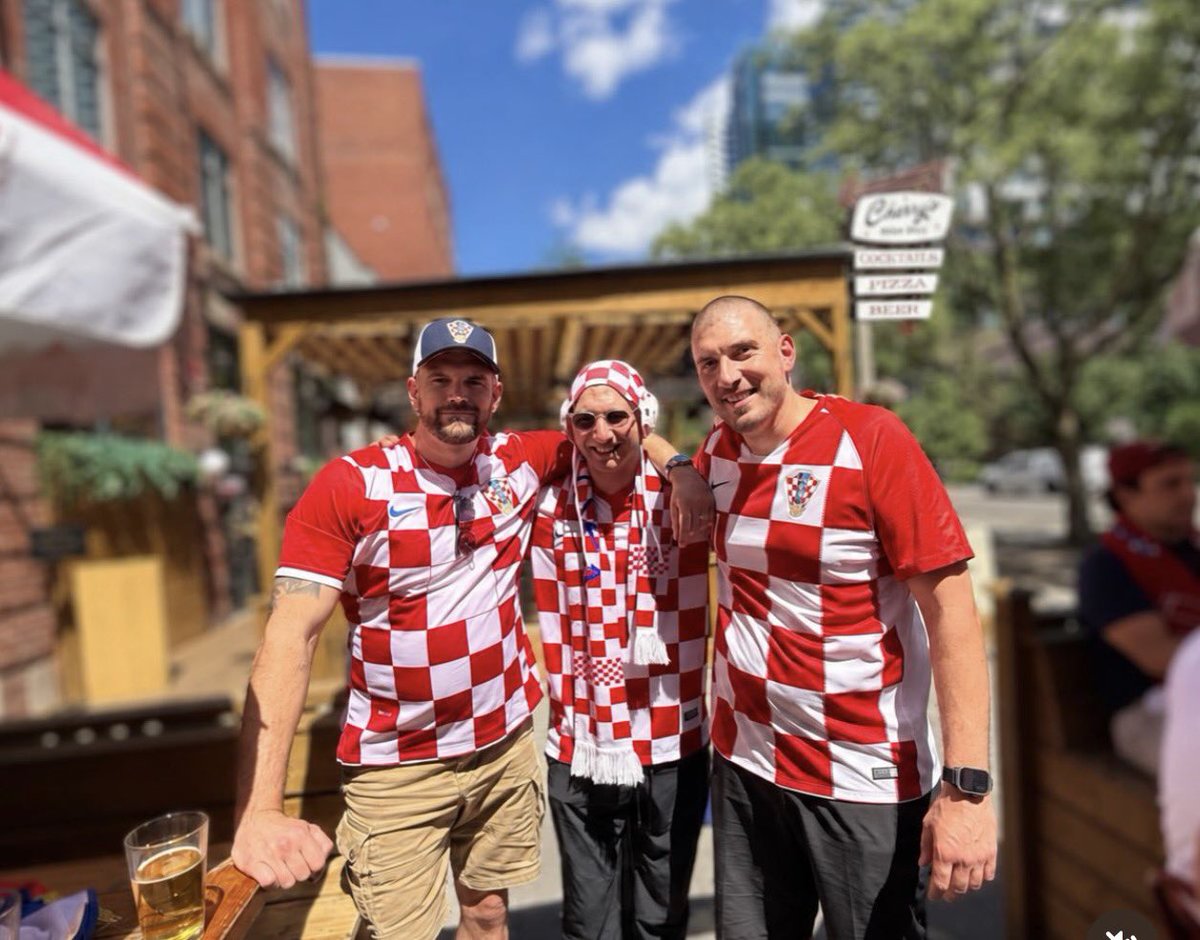 Kap1029's tweet photo. From Toronto to Philadelphia, the World Cup reminded me why I love sports.

Different countries. Different languages. Different backgrounds. One game.

Grateful to share another unforgettable trip with my brothers Božo and Paolo.

Sports have a unique way of bringing people together. No matter where you’re from, for a few hours, everyone is united by the same passion.

Moments like these are why I’ll never stop traveling to experience them.

🇭🇷🌍❤️   #FIFAWorldCup #Croatia #Vatreni #FootballCulture #Groundhopping #SportsTravel