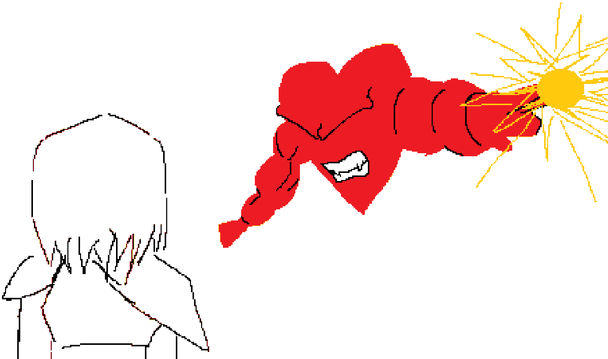 SNova936's tweet photo. "Dude, y'know Kris flirts with EV-"

"SPECIAL BEAM CANNON" https://t.co/cnFwWNqrob
