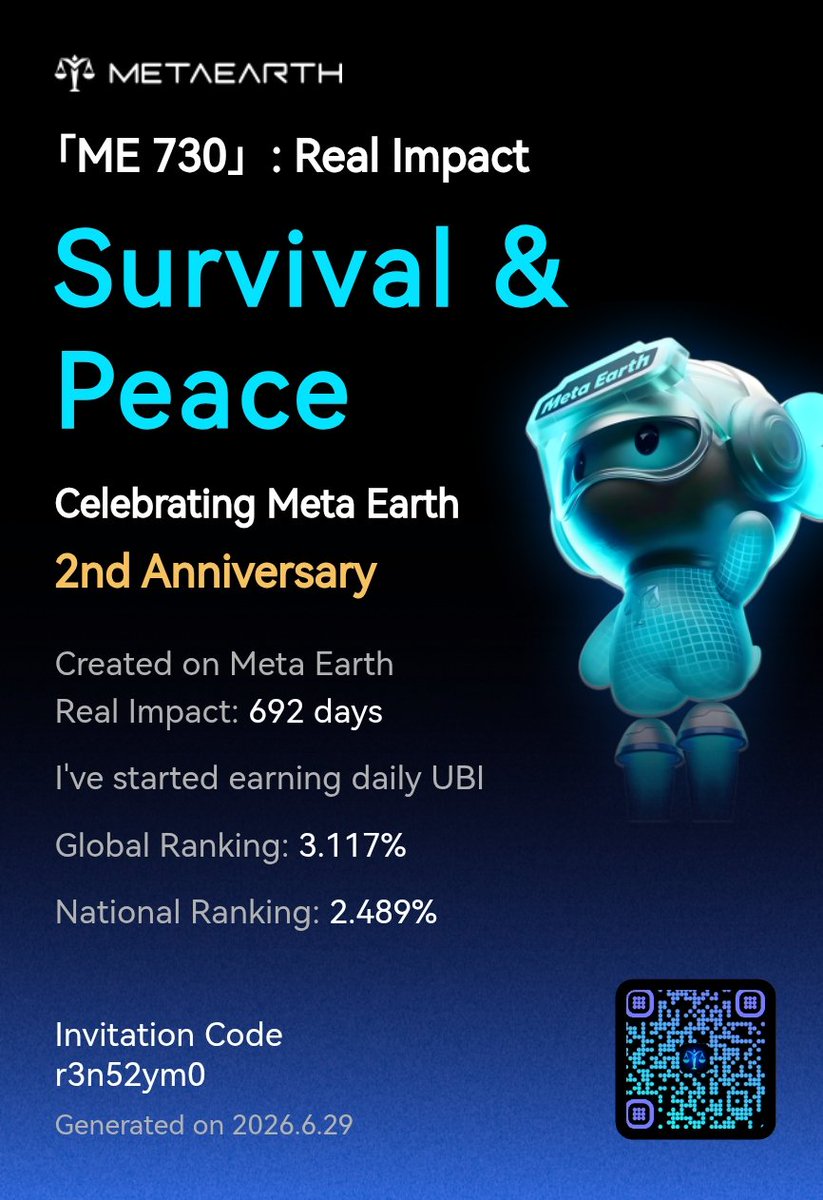 JLenon0324's tweet photo. 「ME 730」: Real Impact I’ve started earning daily unconditional basic Income and helping more people do the same. Create your impact with us and win up to $20,000 in rewards! Join here:... Read more:
https://t.co/oA6nAjKWor https://t.co/F6lhhFetFI