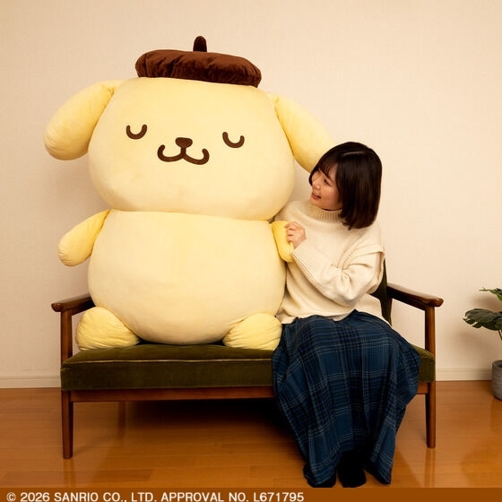 BANDAIFN's tweet photo. ／
ポムポムプリン
2026年 #サンリオキャラクター大賞
1位おめでとう🎊
＼
 
30周年を記念して特別な姿👑で再登場した
『すべて受け入れるポムポムプリン』が好評ご予約受付中！
 
超BIGなもっちりボディにすべ��を委ねて
最高のリラックスタイムを過ごして…💛
 
ご予約はこちらから！
https://t.co/Z3Wq8wlJMn
※あらかじめ、お届け先の玄関口に配送可能かご確認ください
 
#ポムポムプリン30周年
