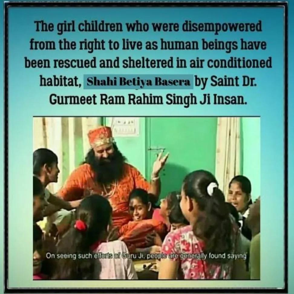 Nehainsan25's tweet photo. एक बेटी का हाथ जब पिता थाम ले, तो दुनिया बदल जाती है। सासवड़ (महाराष्ट्र) की 79 अनाथ बेटियों का कोई सहारा नहीं था, पर पूज्य Saint Gurmeet Ram Rahim Ji ने उनकी शिक्षा से लेकर विवाह तक की आजीवन जिम्मेदारी उठाकर एक सच्चे 'पिता' का फर्ज निभाया।
#EmpowerDaughters 
#EducationForAll https://t.co/dJsoqvkGdR