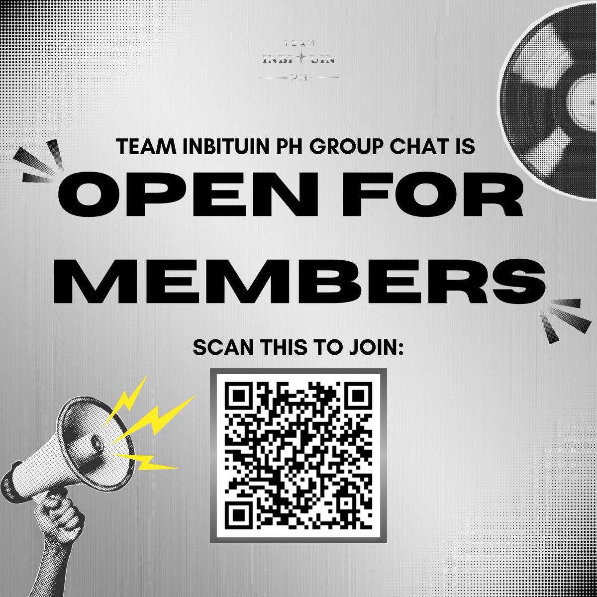 TeamInbituinPH's tweet photo. TEAM INBITUIN PH IS RECRUITING 📢✨

The group chat is now OPEN FOR MEMBERS! 
You may scan the QR or click the link below to join our growing family:

https://t.co/OB1sbCS79L

#INBITUIN #TeamInbituinPH https://t.co/FLVlqv9g5N