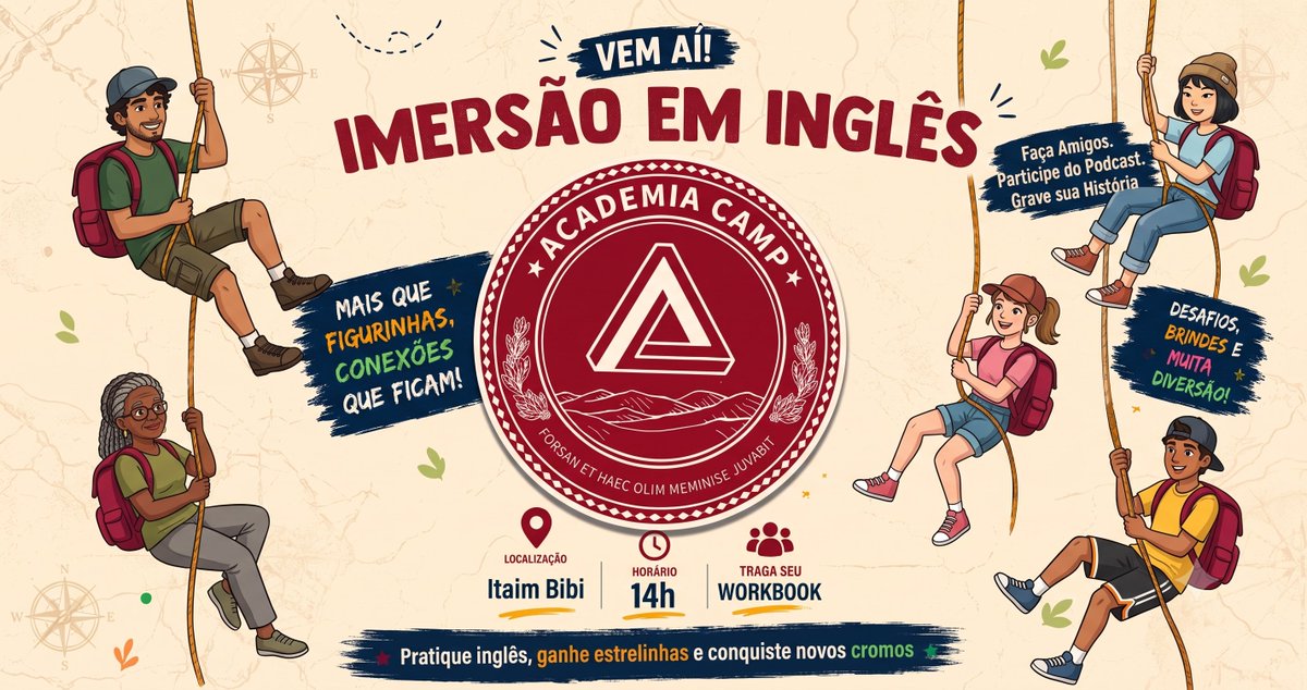 AcademiaBSB's tweet photo. Nossa escola promove eventos que fortalecem o conhecimento não só do inglês mas também de como aprender a aprender. 

Esses eventos de imersão são experiências compartilhadas onde colocamos em prática o conhecimento das aulas e criamos novas memórias.

https://t.co/x8aLLXkDA2 https://t.co/7vgpDej94T