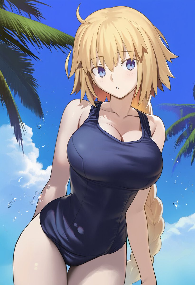 leotigerd's tweet photo. スクール水着を着てみたジャンヌ  

#FGO #ジャンヌ #ジャンヌダルク https://t.co/OogG8J79NN
