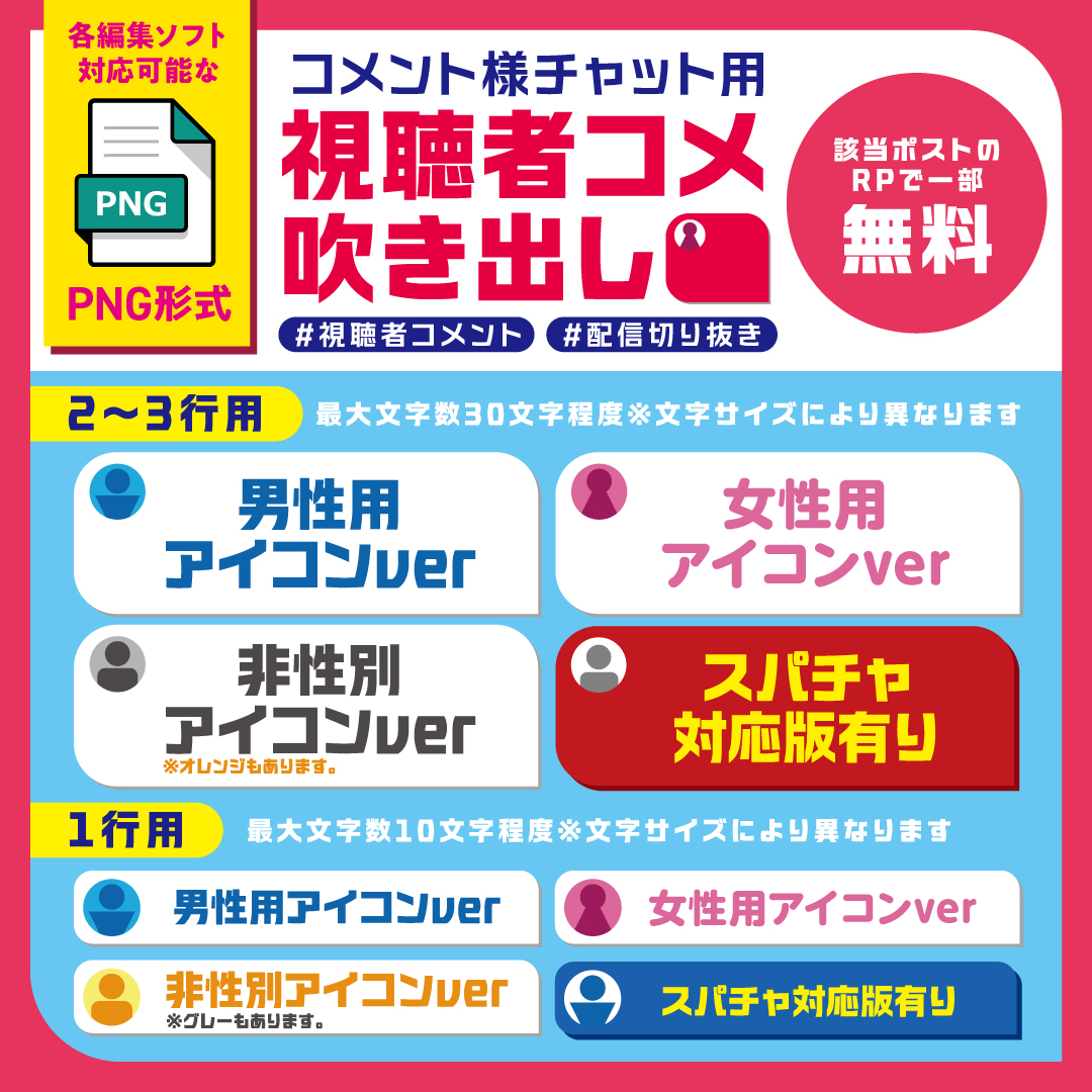 mochimomoche_'s tweet photo. 《BOOTH出品案内》
視聴者さんコメント等short動画用素材!!
よければお使いください🙇

《販売URL》↓
https://t.co/mhNwteJRfT

🏷️Tags▼
#Vtuber #ゲーム実況 #short動画
#配信素材 #動画素材
#ゲーム実況者と繋がりたい https://t.co/EMzuqBxaUH