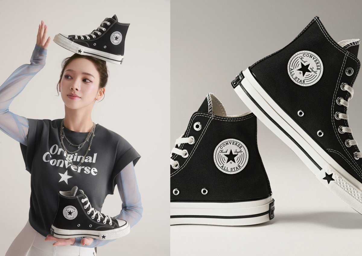 muoiphanvenmuoi's tweet photo. As Converse’s Global Brand Ambassador, Karina is set to front a variety of upcoming brand campaigns and activations.

Chuck 70 X is available now, kicking off in Asia before its worldwide release. https://t.co/XmdgoHPj7q