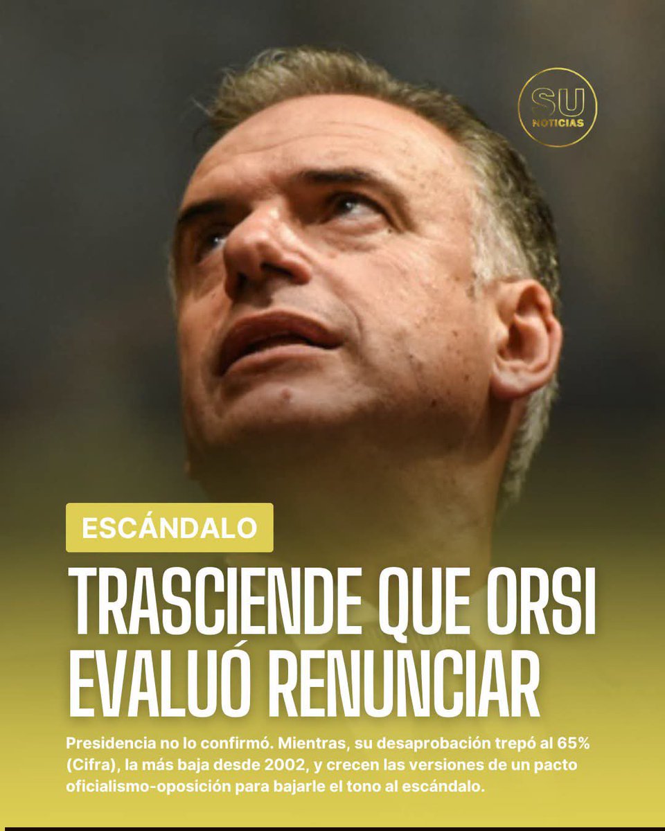 JorgePreliasco's tweet photo. QUE LO SIGA EVALUANDO.
YAMANDÚ ORSI DEBE RENUNCIAR. https://t.co/q21JX08fyr