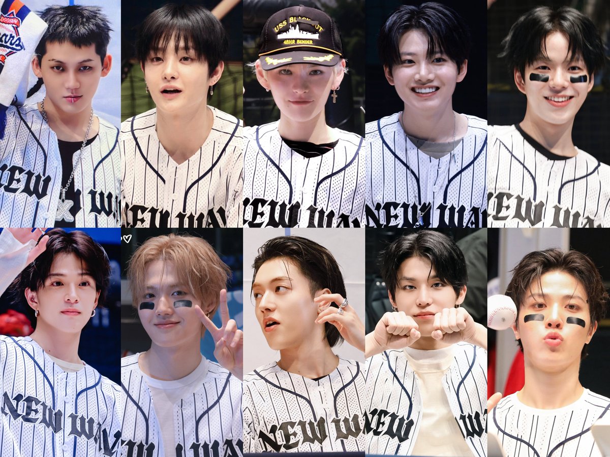 dailytre4sure's tweet photo. #TREASURE 10/10 previews wearing baseball jersey for yesterday's fansign! https://t.co/XOsx89MMKK