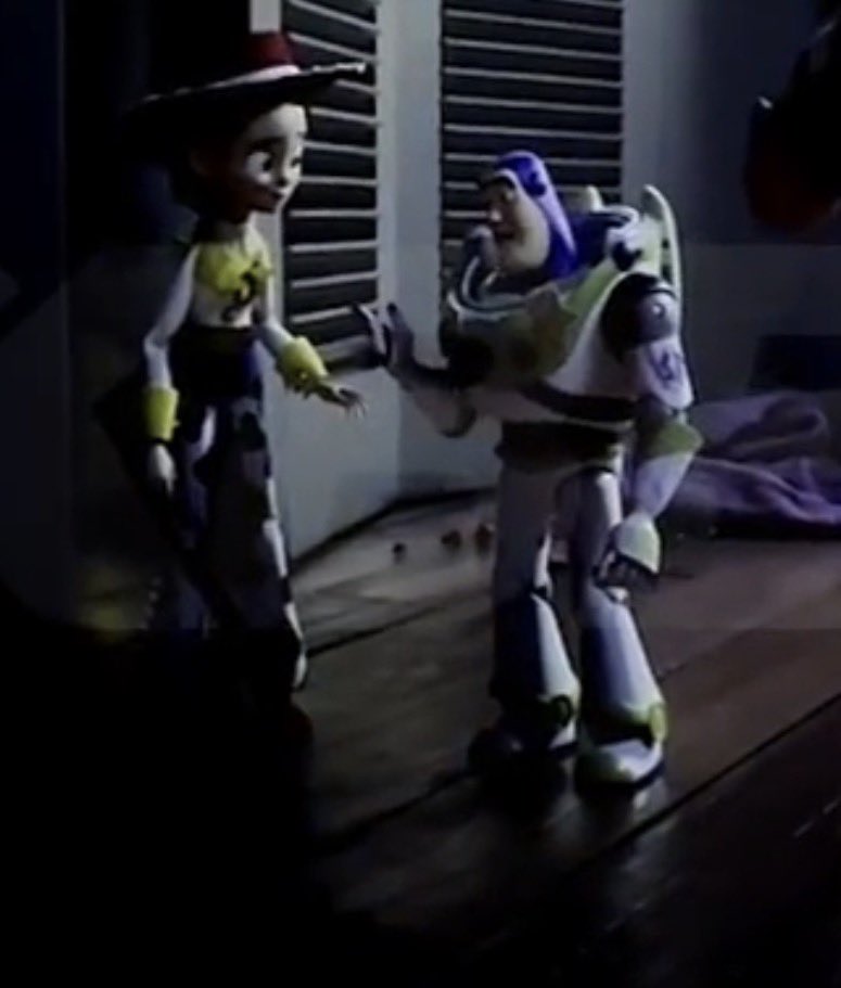 RainbowTroll17's tweet photo. The little smiles she gives Buzz when he trying to talk to her. She knows how hard he’s trying and is adorable. #bussie #toystory5 https://t.co/TaDauMrmkM