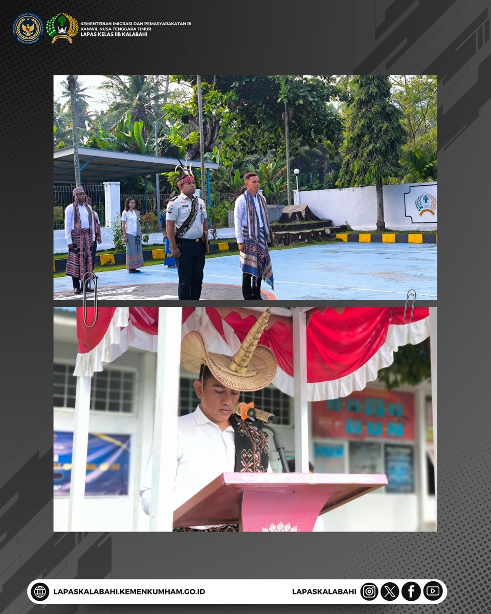 LapasKalabahi's tweet photo. Berbalut Pakaian Adat, Lapas Kalabahi Gelar Upacara Peringatan Harganas ke-33

Selengkapnya:
https://t.co/2WtWFmMgL9

#LapasKalabahi
#Kemenimipas
#AlwaysTheBest
~ KanwilDitjenpasNTT https://t.co/7XYJYBnuwk