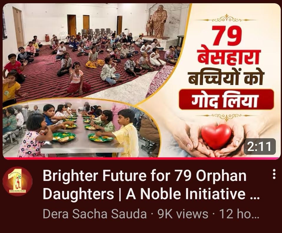 DhimanSaabInsa3's tweet photo. It is important in society to educate daughters and make every effort for their good upbringing. Saint Dr Msg has taken the responsibility of adopting and raising 79 orphan girls in Madhya Pradesh and providing them with education etc.
#EmpowerDaughters
#EducationForAll https://t.co/mTRYIR2hwR