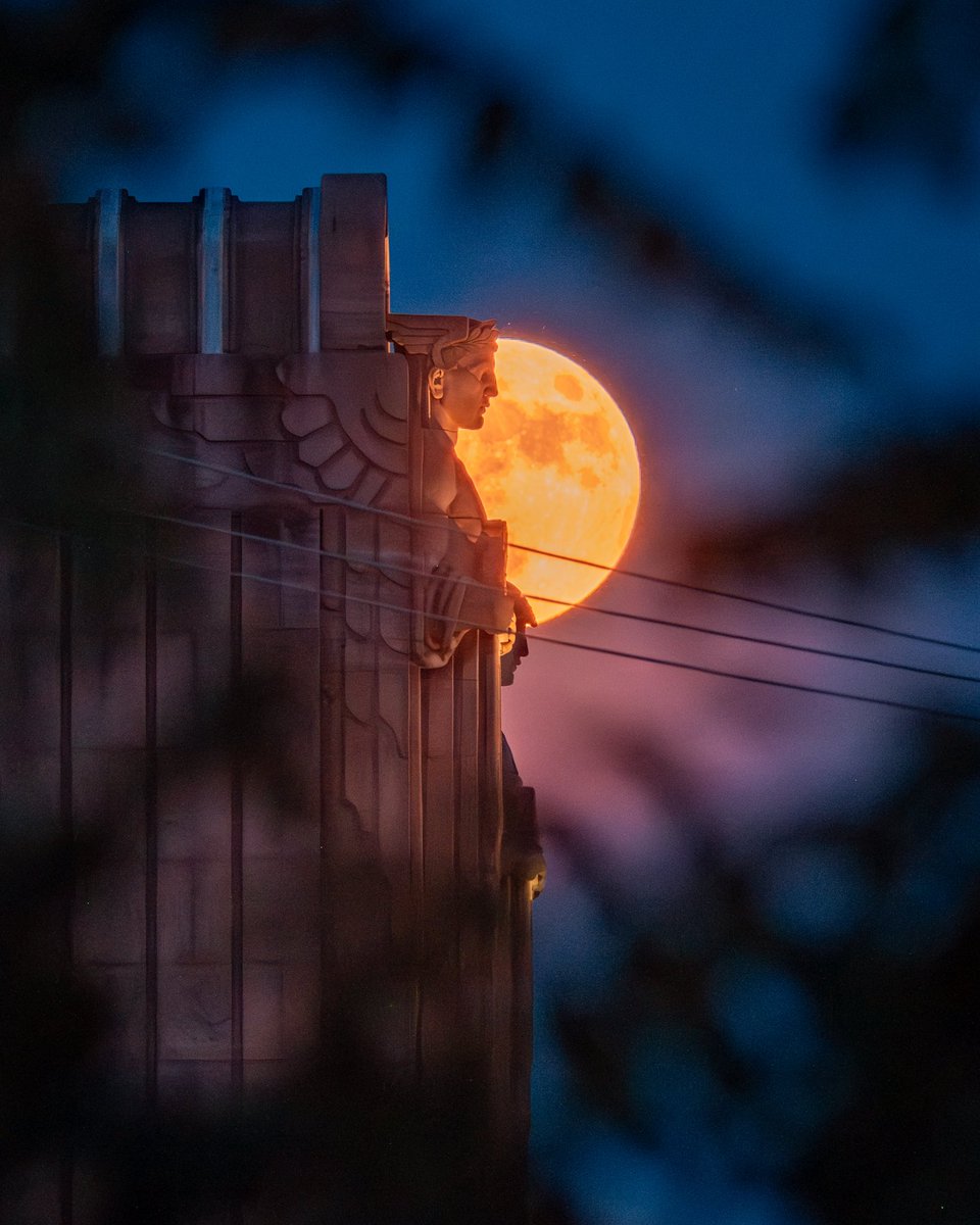 GabeWasylko's tweet photo. Tonight’s Guardian Moonrise in Cleveland, Ohio https://t.co/Bff9wlrRf0