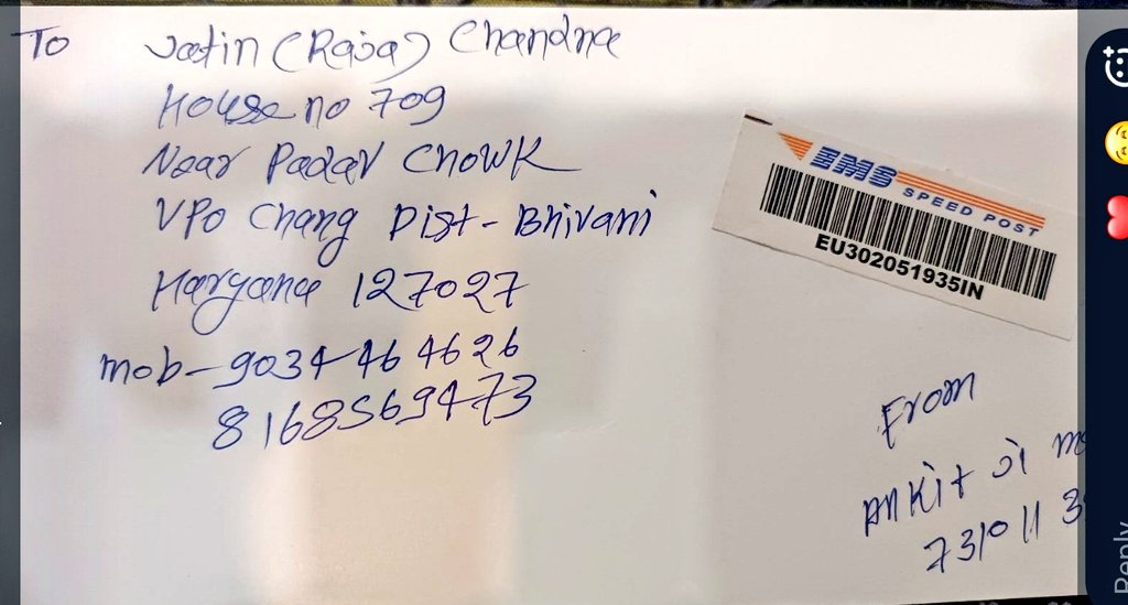 jatinjournalist's tweet photo. @IndiaPostOffice My parcel containing vip documents was sent via Speed Post on 18th June, but I have still not received it. The tracking number is EU302051935IN. This delay has caused significant inconvenience. Kindly clarify the reason for this delay, who is responsible for it?
@PMOIndia https://t.co/sEjJhFzRXu