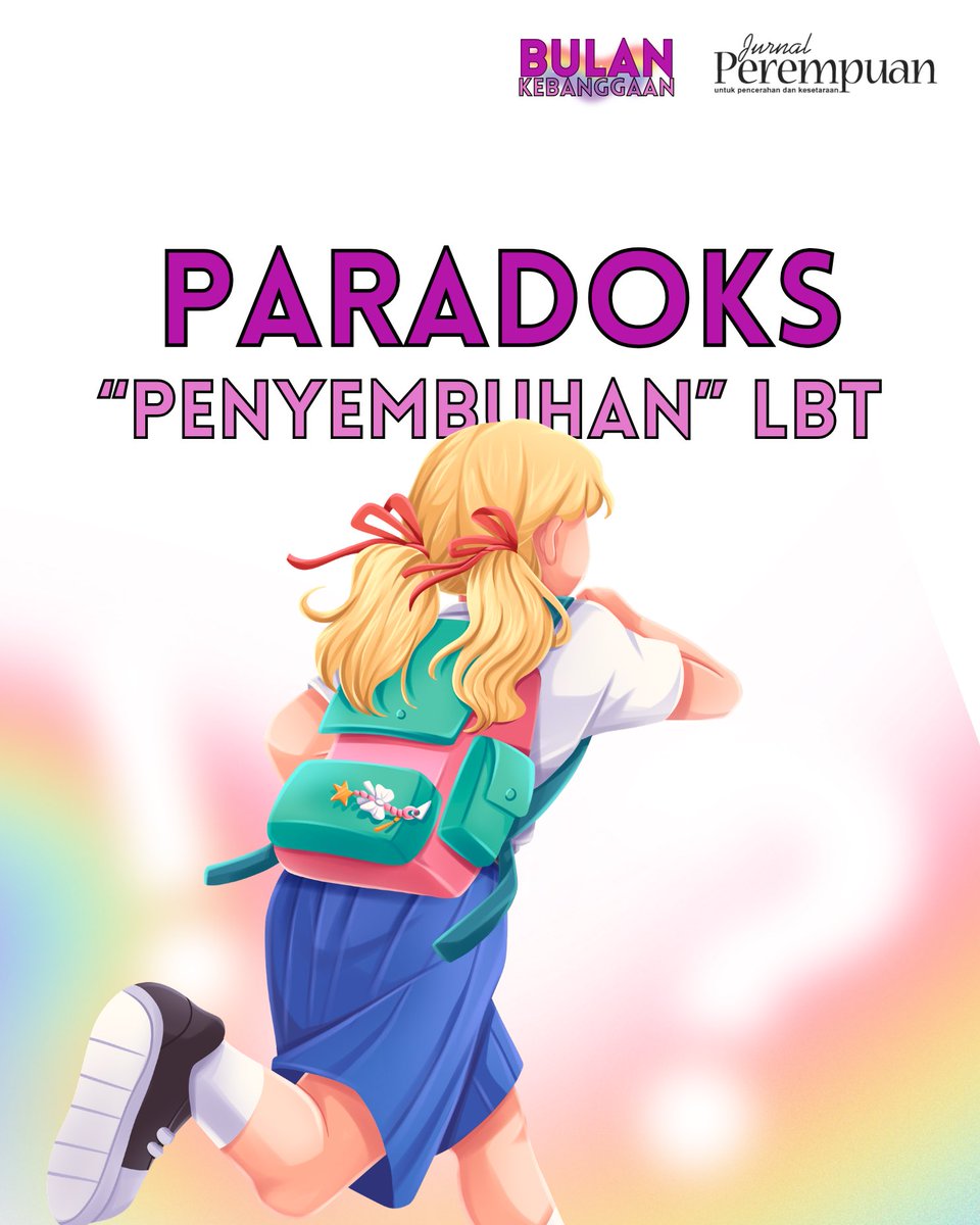jurnalperempuan's tweet photo. (1)

Sahabat, salah satu praktik diskriminatif terhadap identitas ragam gender adalah “penyembuhan” terhadap orientasi seksual mereka.

Namun, selain diskriminatif, praktik ini justru menimbulkan kekerasan terhadap queer. Mulai dari kekerasan psikis, fisik, hingga seksual. https://t.co/t3i5wGC1Ko