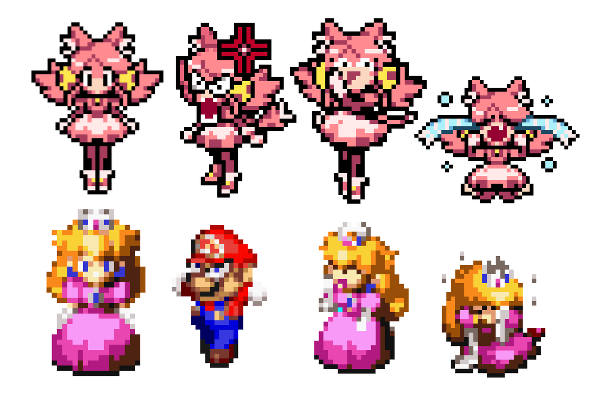 MaxineIsTRANS45's tweet photo. I have a running theory that everyone loves Pink/Mew Mew's new sprites because they somewhat relate to Super Mario RPG
#deltarune #deltarunespoilers #deltarunechapter5 https://t.co/pUI5NXsVZb