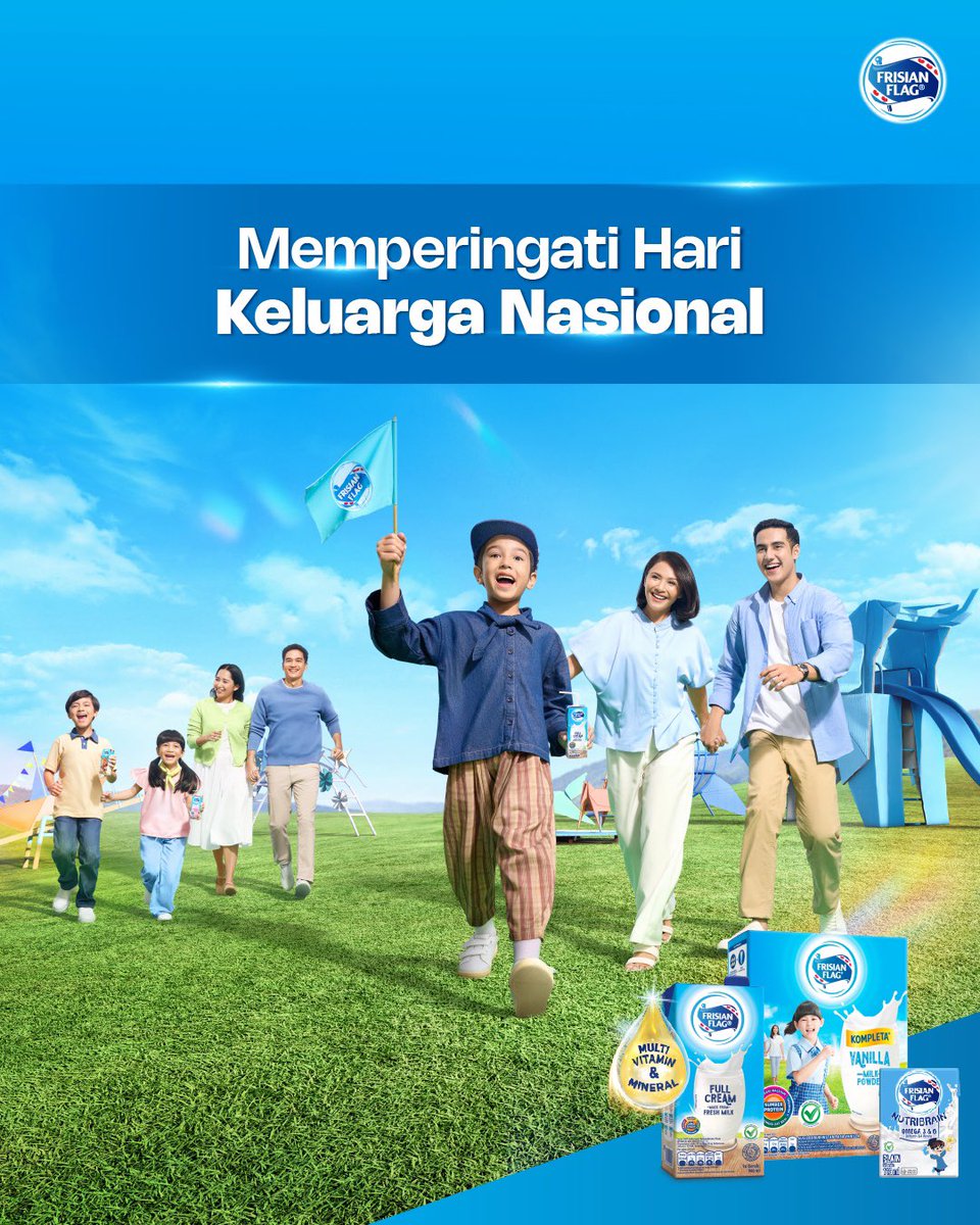 FrisianFlagID's tweet photo. Keluarga memegang peran penting dalam membentuk generasi Indonesia yang lebih sehat.

Dimulai dari perhatian dan kepedulian dalam hal-hal sederhana, seperti memastikan keluarga mendapatkan nutrisi seimbang, termasuk menghadirkan segelas susu Frisian Flag setiap hari. https://t.co/3HXMefX0DE
