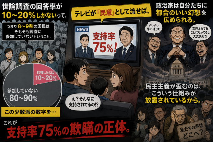 nemoto_ryosuke2's tweet photo. 世論調査がデタラメな理由 https://t.co/3YwjRH6wEe