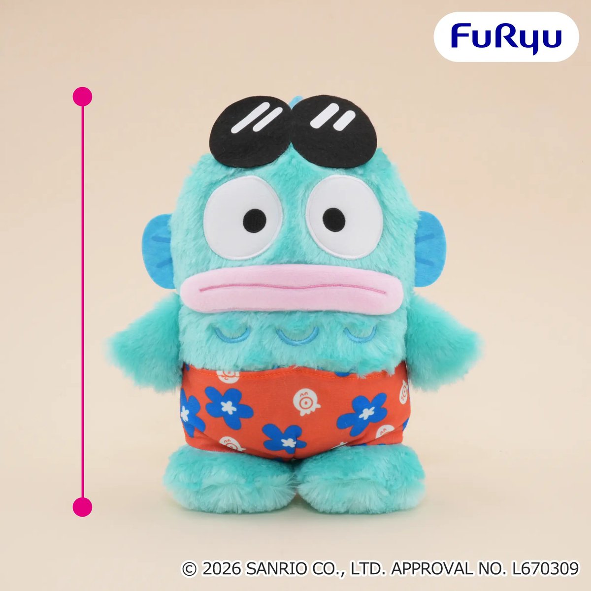 HNGDN_goods's tweet photo. ／
📢7月4週発売⚠️
⋐ ハンギョドン サングラスBIGぬいぐるみ ⋑
＼

さゆりちゃん柄のアロハパンツがお似合いな夏スタイルギョドンがプライズで登場決定🌺🏖️💙🐟🐙
発売をお楽しみに🕺🪩
（約28cm）
https://t.co/TkRiET8E8z https://t.co/PkqCMGb02O