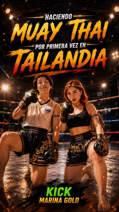 Marina Gold 👩🏼‍🦰 - Nos vemos en vivo ahorita haciendo Muay Thai en Tailandia 🇹🇭 https://t.co/RnZGUroaHQ https://t.co/WQD2fqrckr
