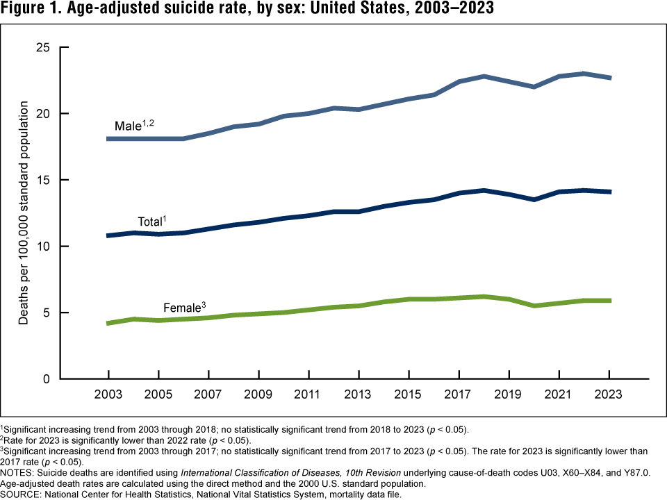 xpander112's tweet photo. @0AnaChrony @iju5tdontknow @SugarDadEngels You have to be profoundly retarded to believe that US government is "far-right" and that it's a factor in suicide rates. 
Suicide rates are slowly rising in the US regardless of who is elected. https://t.co/oFIV36mtbR