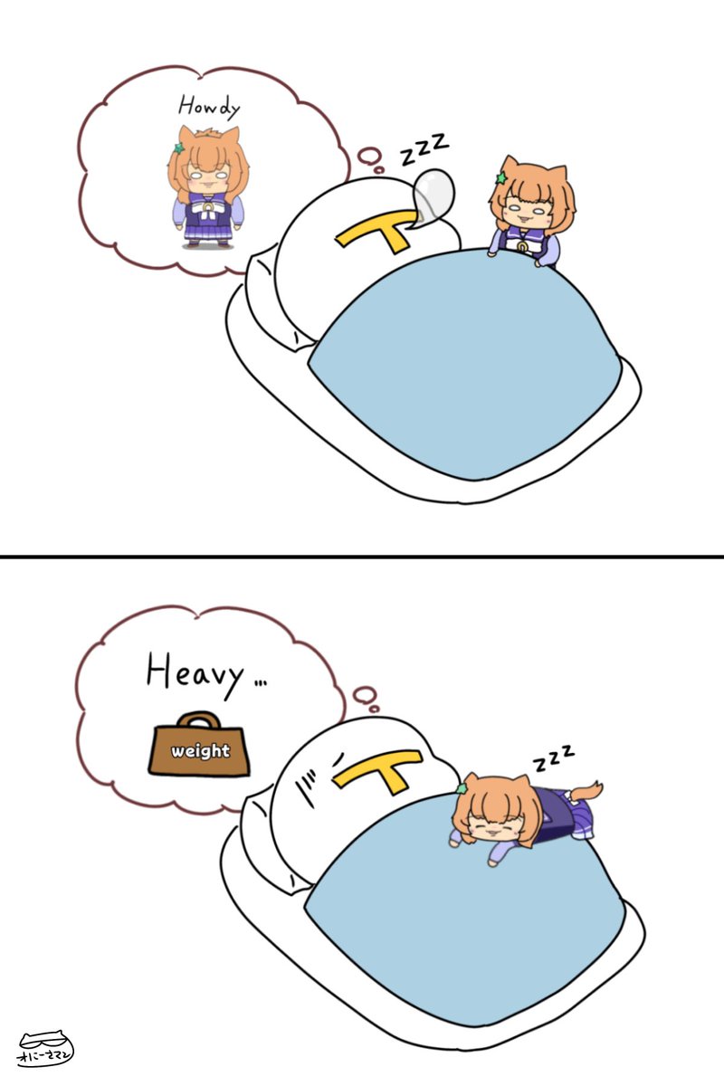 oniisaman's tweet photo. The ASMR illustration was so cute, 
so I decided to draw one too. https://t.co/EL6O4DCeo3