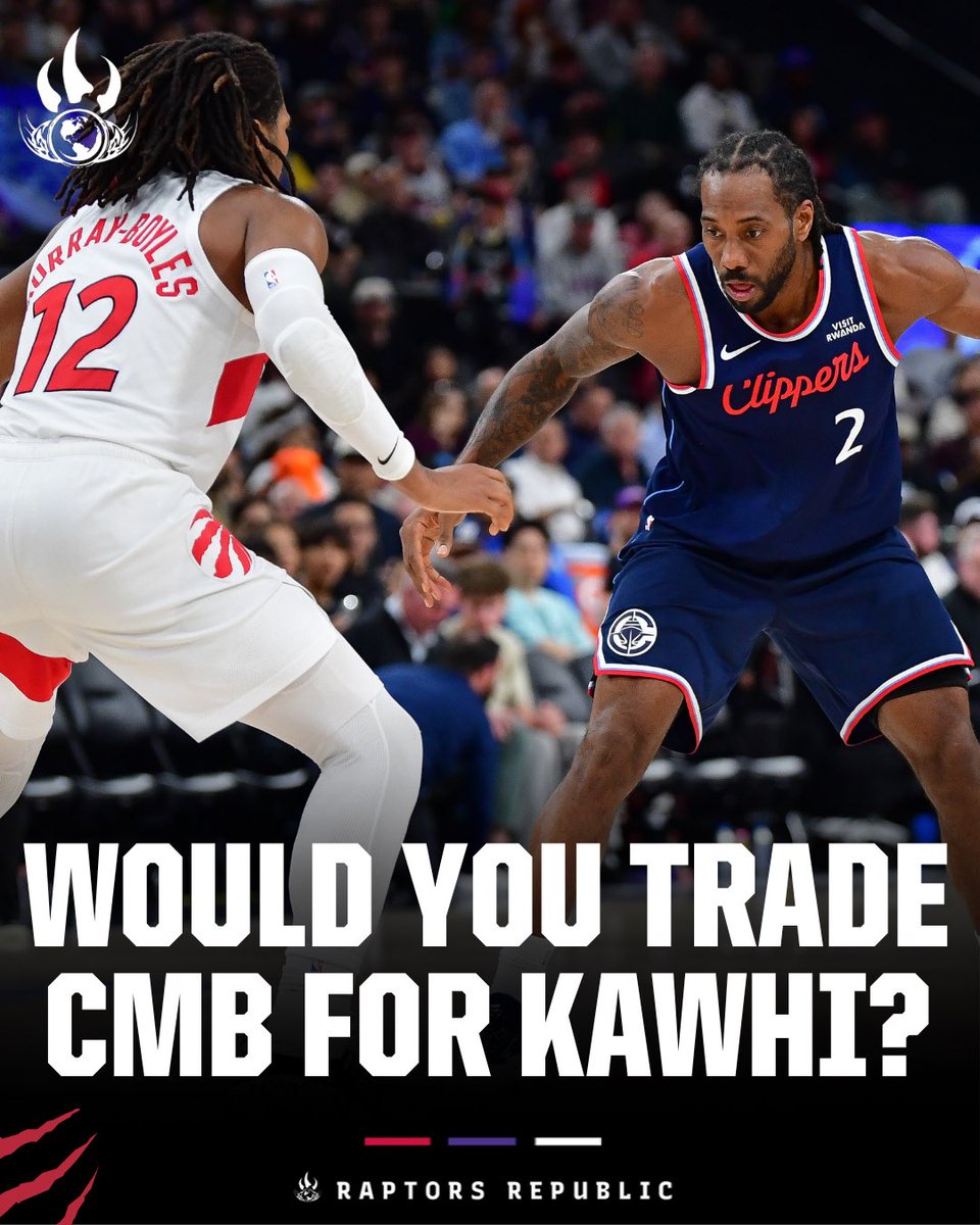 raptorsrepublic's tweet photo. Would you include CMB in a Kawhi trade??

#WeTheNorth

📸: Gary A. Vasquez https://t.co/ndUvWP2ous