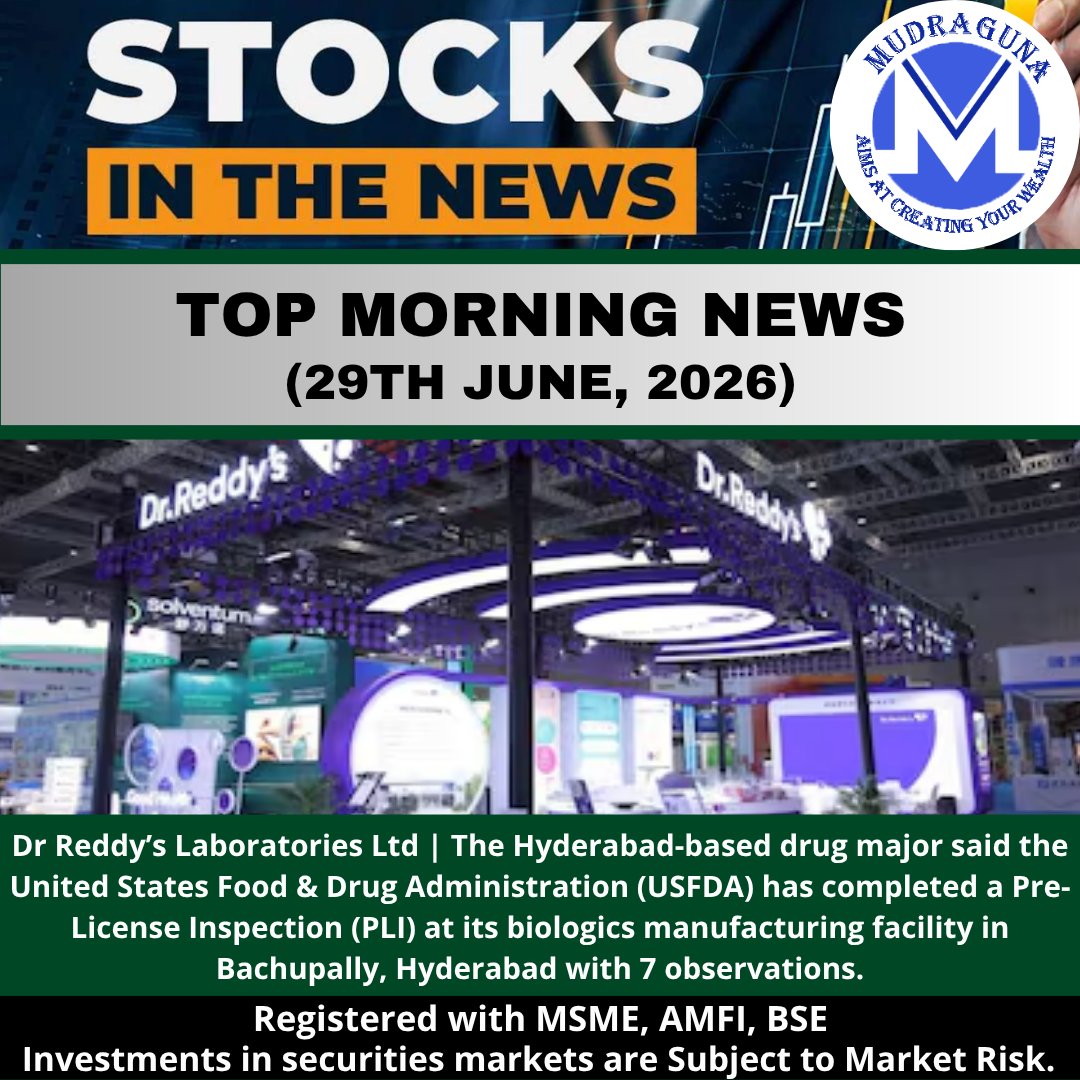 MudragunaF's tweet photo. 📰📊 TOP STOCK NEWS UPDATE.
#NewsUpdate #stocknews #stockalert #HDFCBank #IndianRailwayFinanceCorporation #DrReddys #KotakMahindraBank #capitalmarkets #financialmarkets #stockmarket https://t.co/47DaggfCsm