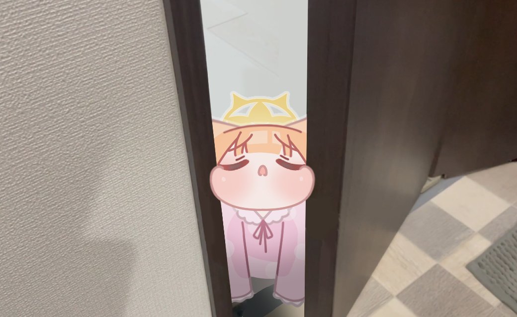horuhara's tweet photo. My cat when I'm in the bathroom🐾...: 

#ブルアカ https://t.co/OKLYrkVc8t
