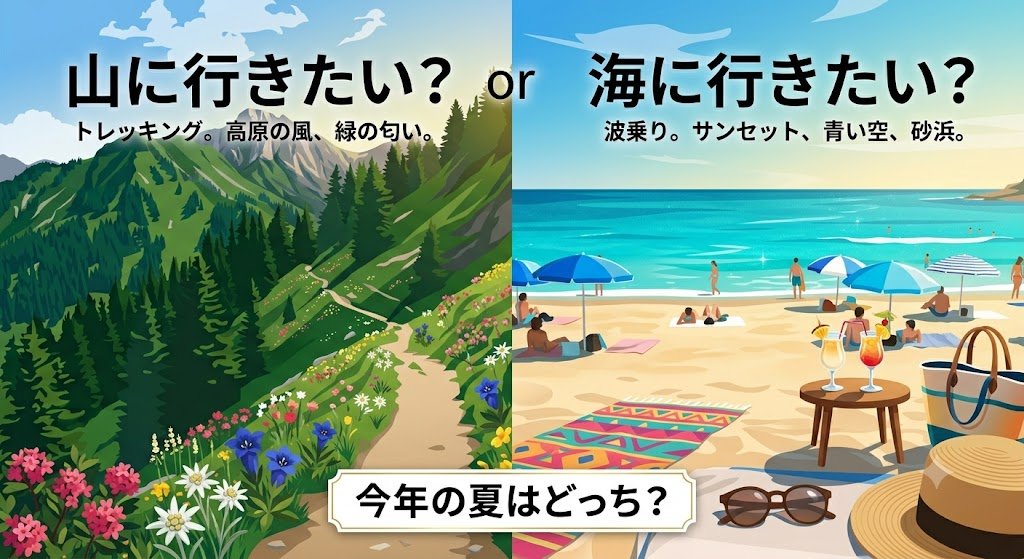 Bscre8's tweet photo. 今日7月1日は富士山の山開きが行われる日です🗻

本格的な夏のレジャーシーズンが近づいてきました🌞

今年の夏は
「山」に行きたい人👉いいね🍃🌳
「海」に行きたい人👉️リツイート🏖️

水分補給を忘れず、自分のペースで進めていきましょう！ https://t.co/5NXgjAObhf