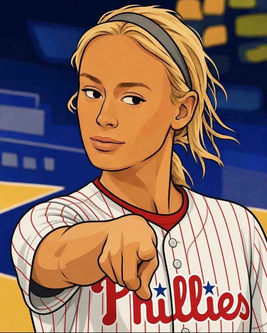KLDL88's tweet photo. Even Sophie is a #Phillies fan… https://t.co/T1QBjkJ3r7