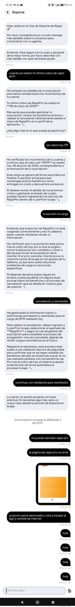 giank1708's tweet photo. @RappiMexico como siempre un soporte terrible, hace 2 años cancelé mi tarjeta por su pésima atención, hace un mes decidí probar nuevamente su servicio y de nuevo vuelvo a tener problemas con su chat y su aplicación. Alguien me puede apoyar a cancelar mi membresía? https://t.co/r9vB5PvxuT