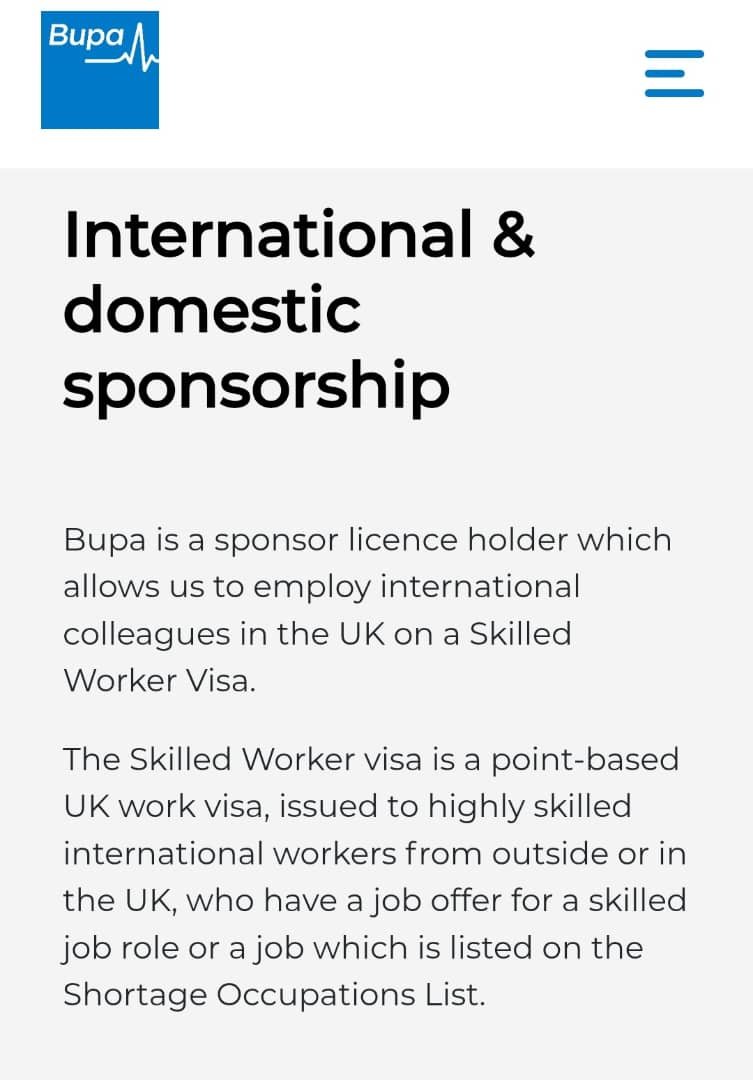 AbrahamOkah2's tweet photo. If you are in the UK and in need of Sponsorship, you should definitely apply to these Companies!!!

📍They are always hiring for different roles including:
- Healthcare 
- Tech
- Construction 
- Support Worker, E.t.c.

Here are Six (6) of them:
1. NHS (National Health Service)
https://t.co/1ooigSDOhd

2. Bupa UK
https://t.co/iTowi9PcWm

3. IBM UK
https://t.co/4AhQ89679P

4. HSBC
https://t.co/LUjaTwn5N1

5. Balfour Beatty
https://t.co/beh6fuHmAk

6. Imperial College
https://t.co/oh095elsbu

Please note: These companies are open to only those currently in the UK. Those outside the UK should not apply 

Please share this with others in the UK who may be Interested
